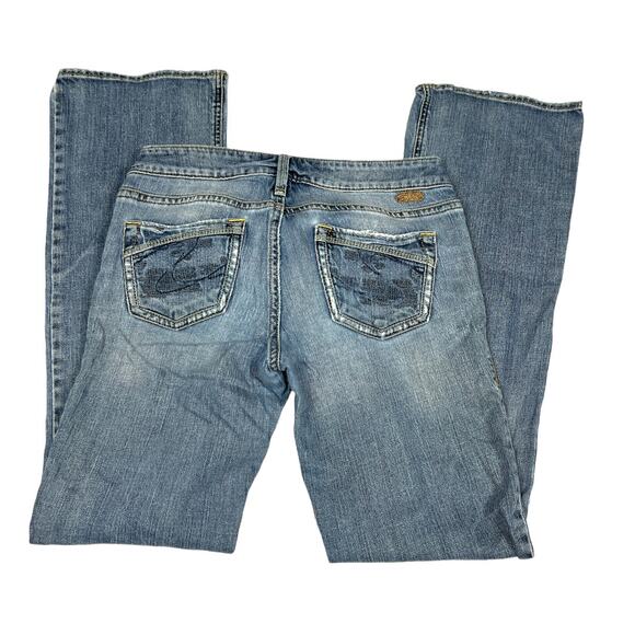 Silver Jeans Aiko Bootcut Light Wash Blue Denim Women's 26 x 33 Casual Pants - Picture 1 of 16